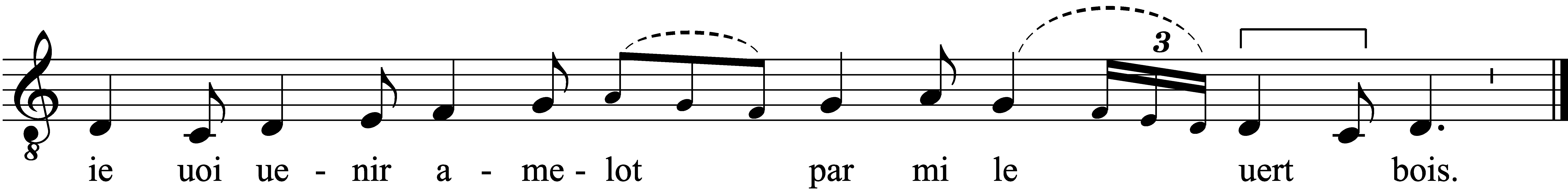 Refrain musical notation